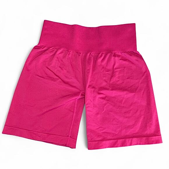NVGTN Magenta Solid Seamless Shorts activewear workout biker short gym pink - Picture 2 of 5